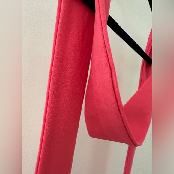 NWOT- Show me your Mumu Bridesmaid Sash in Flamingo Pink Stretch - Picture 7 of 7